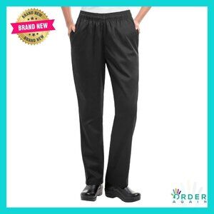 Professional Chef Pants Elastic Waist Kitchen Work Uniform Classic Fit